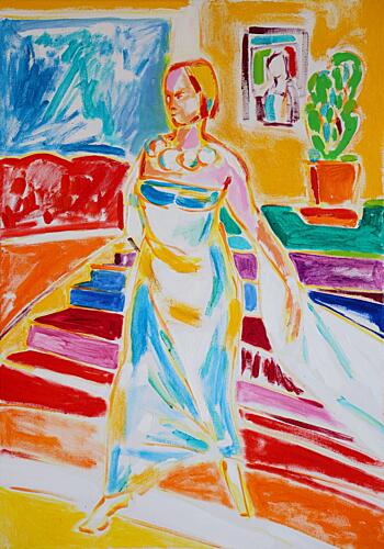 Self Portrait After Gerhard Richter, Tamara Jare, Oil on Canvas Art Print by Tamara Jare