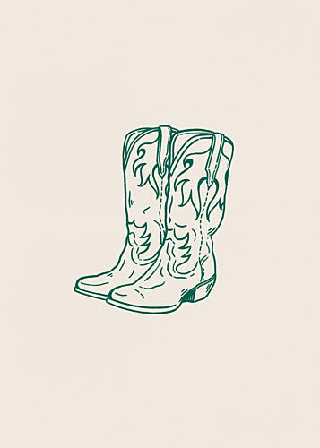 Classic Cowboy Boots Art Print