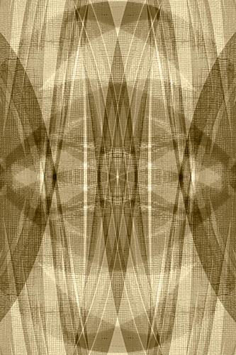 Golden Geometric Layers Gold Print
