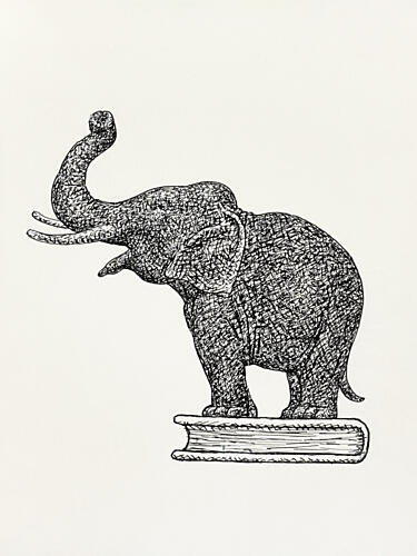 Elephant on a Book 1935 1936 Art Print by Leo Gestel