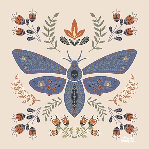 Death Head Moth Art Print
