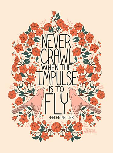 Helen Keller Quote Art Print