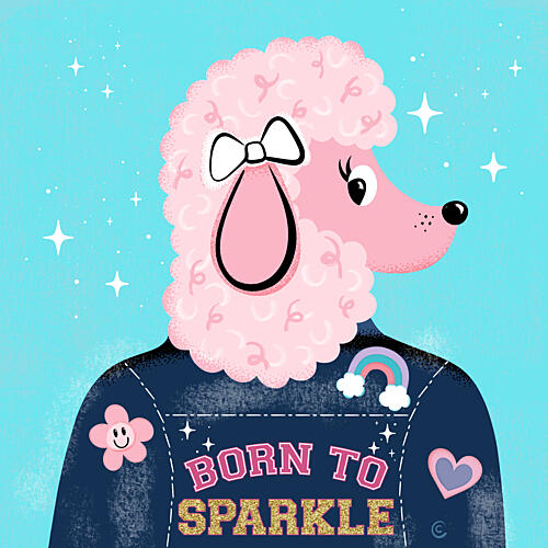 Born to Sparkle Gold Print