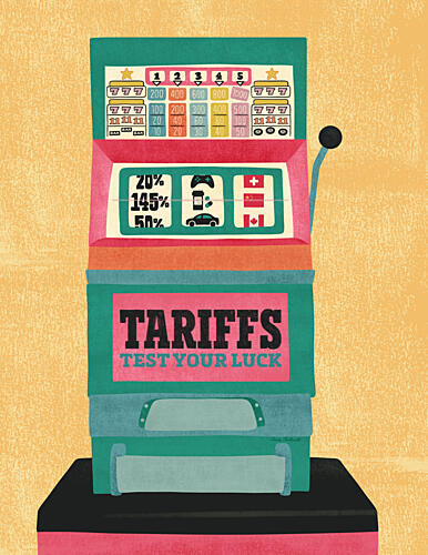 Slot Machine Tariffs Art Print