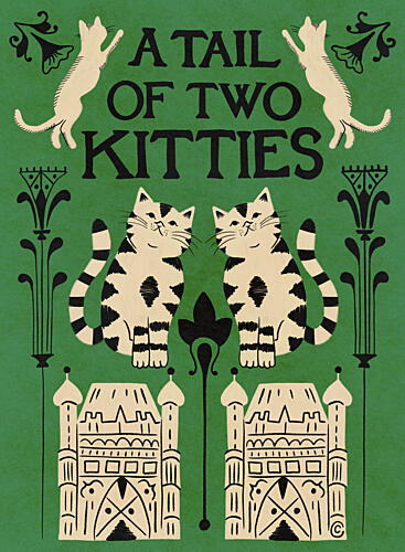 A Tail of Two Kitties Art Print