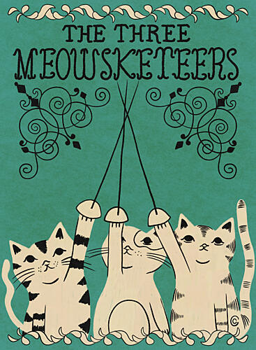 The Three Meowsketeers Art Print