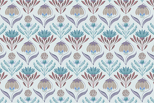 Elegant Floral Pattern Art Print by Aia Ueno