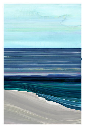 Blue Ocean Beach Art Print