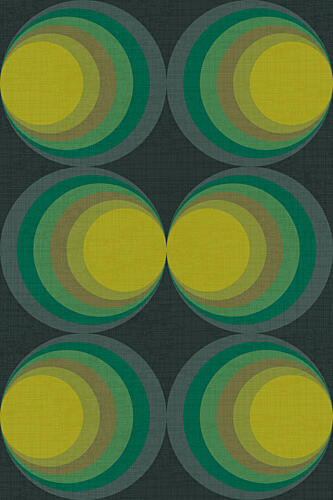 Retro Concentric Circles Art Print