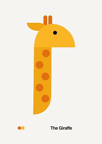 Minimalist Giraffe Art Print