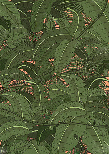 Lush Jungle Leaves Art Print
