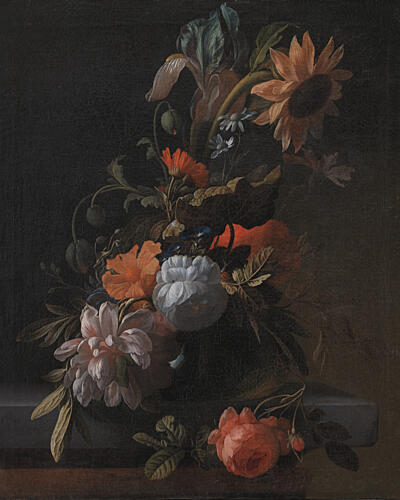 A Bowl of Flowers by Elias van den Broeck Art Print by Elias van den Broeck