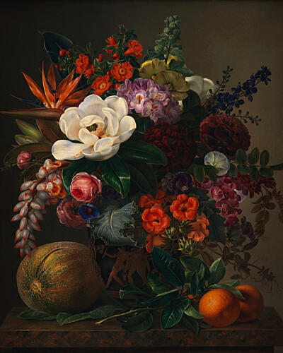 A Vase with Flowers Art Print