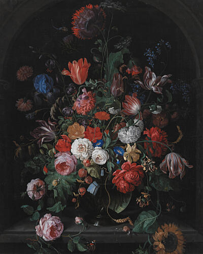 Flower Piece Art Print by Hendrik Schoock