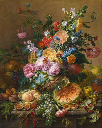 Flowers Art Print by Dominicus Gottfried Waerdigh