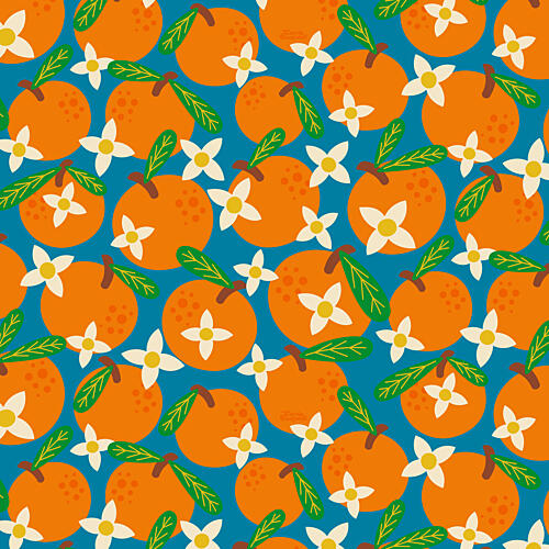 Organic Oranges Art Print