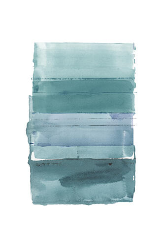 Serene Blue Green Gradient Art Print by Cartissi