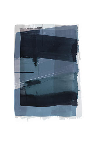 Deep Blue Abstraction Art Print by Cartissi