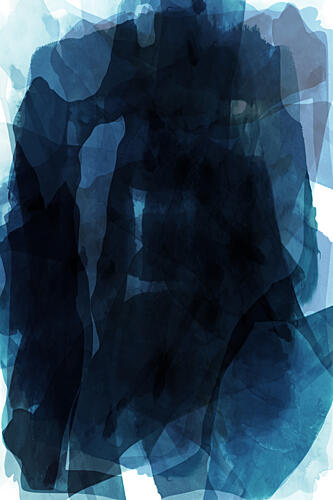 Abstract Blue Layers Art Print