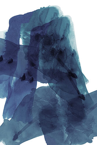 Fluid Blue Abstract Art Print by Cartissi
