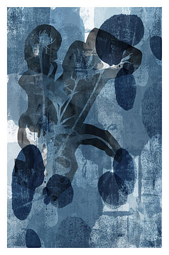Indigo Dance Botanical Art Print by Cartissi