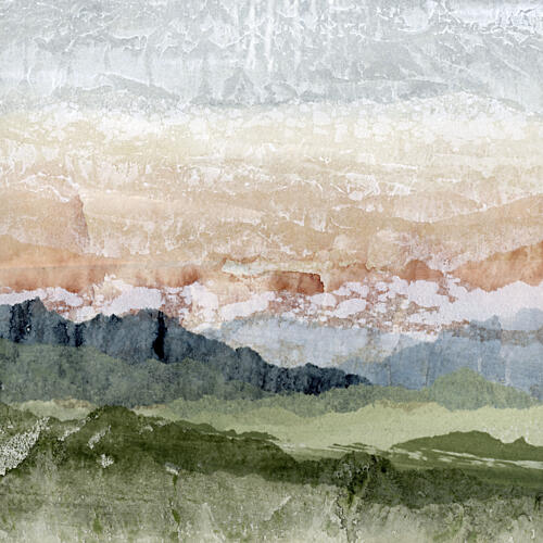 Layered Mountain Serenity Art Print