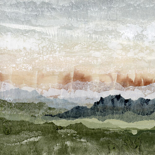 Layered Mountain Abstract Art Print