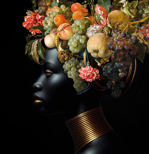 Regal Fruit Portrait Art Print