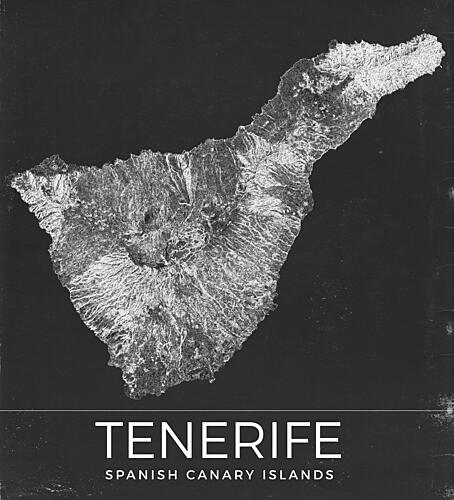 Tenerife Island Topography Art Print