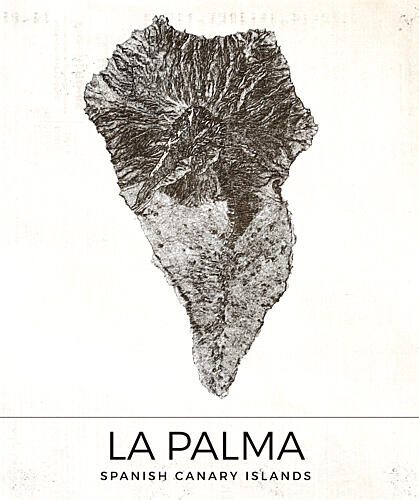 Vintage la Palma Map Art Print