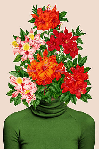 Vibrant Flower Head Art Print