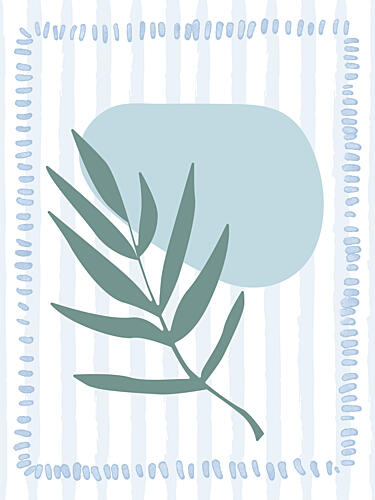 Serene Botanical Abstract Art Print