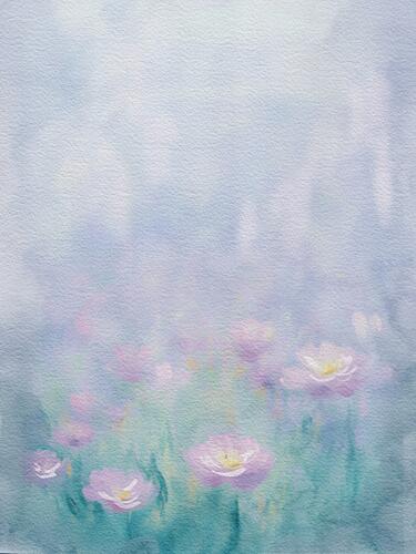 Dreamy Pastel Flowers Art Print