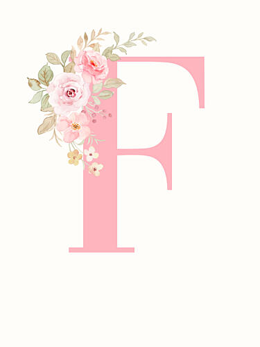 Blush Floral F Art Print