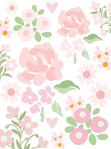 Gentle Pink Blooms Art Print