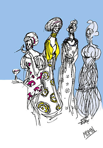 Elegant Ladies Party Style Art Print by Ida Publishing