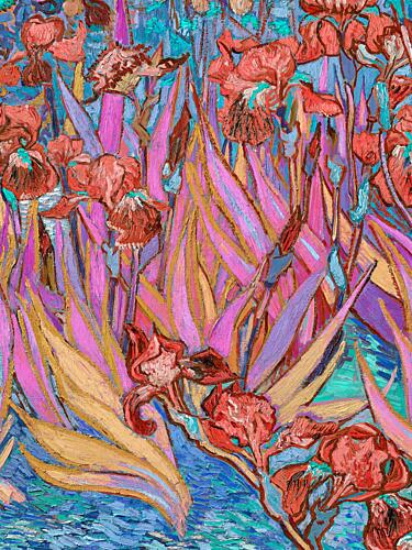 Vibrant Iris Garden Art Print