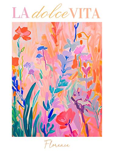Vibrant Floral Garden Art Print
