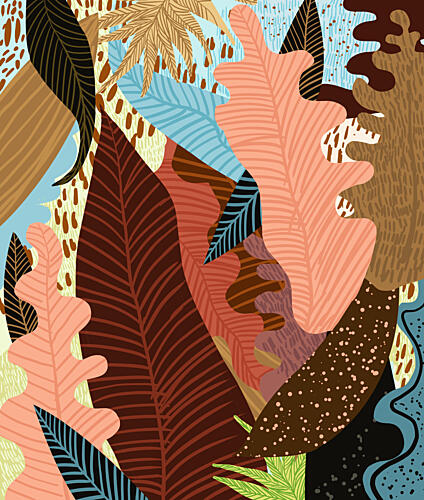 Abstract Jungle Foliage Art Print