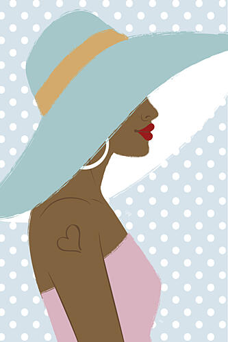 Chic Woman Profile Art Print by Martina