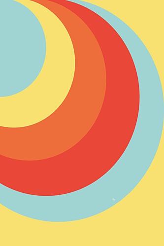 Retro Color Curves Art Print by Martina