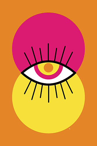 Vibrant Abstract Eye Pop art reproduction