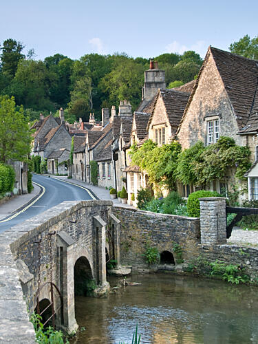 Cotswold Village Stream Art Print