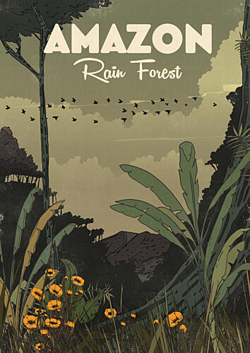 Lush Amazon Rainforest Art Print