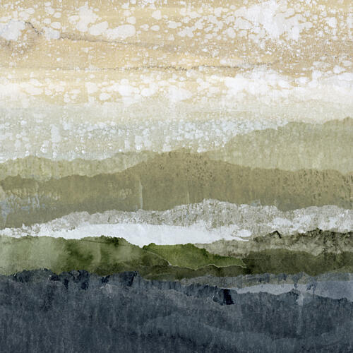 Layered Mountain Landscape Art Print