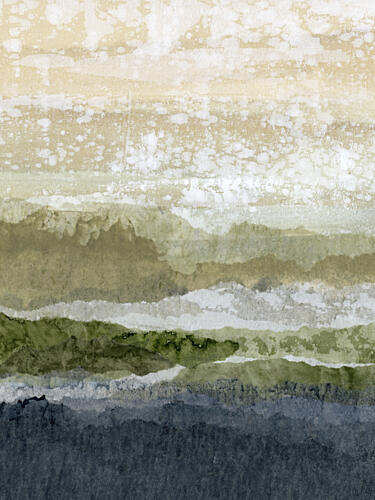 Serene Layered Landscape Art Print