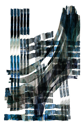 Deep Blue Layers Art Print