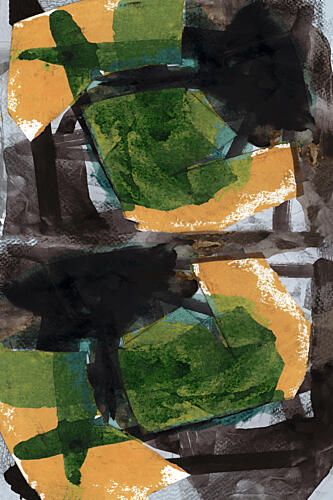 Bold Abstract Shapes Art Print by Cartissi