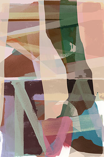 Earthy Abstract Layers Art Print by Cartissi