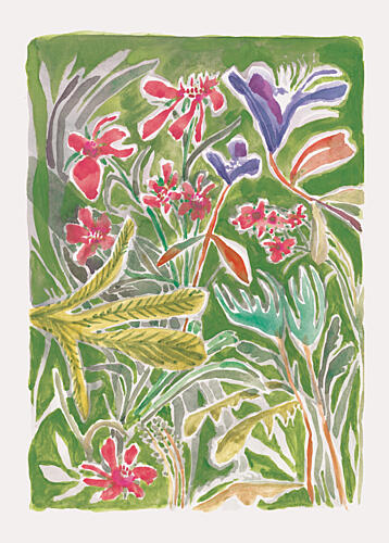 Vibrant Wild Garden Art Print